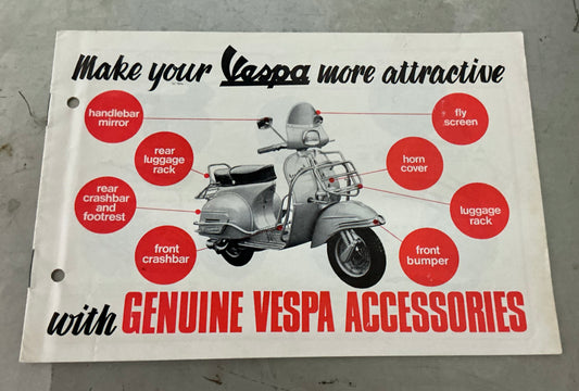 Vespa Douglas 1968 12 page original accessories catalogue