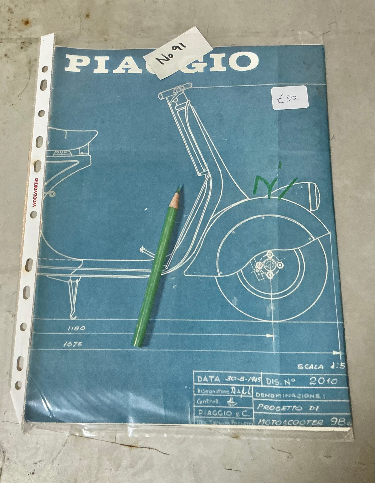 Piaggio magazine No 91 in good condition, incudes post UK
