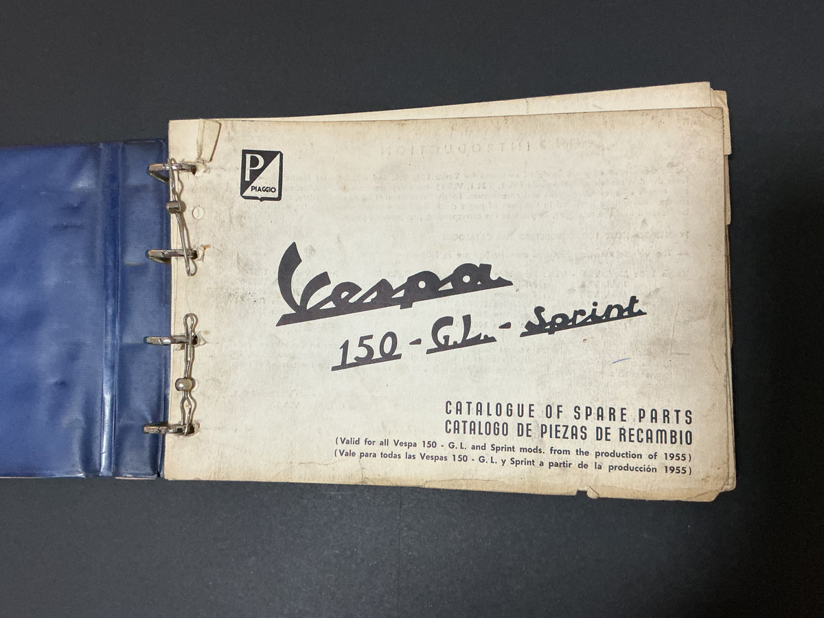 Vespa 150 & GL original catalogue of spare parts, over 170 pages , incl UK post