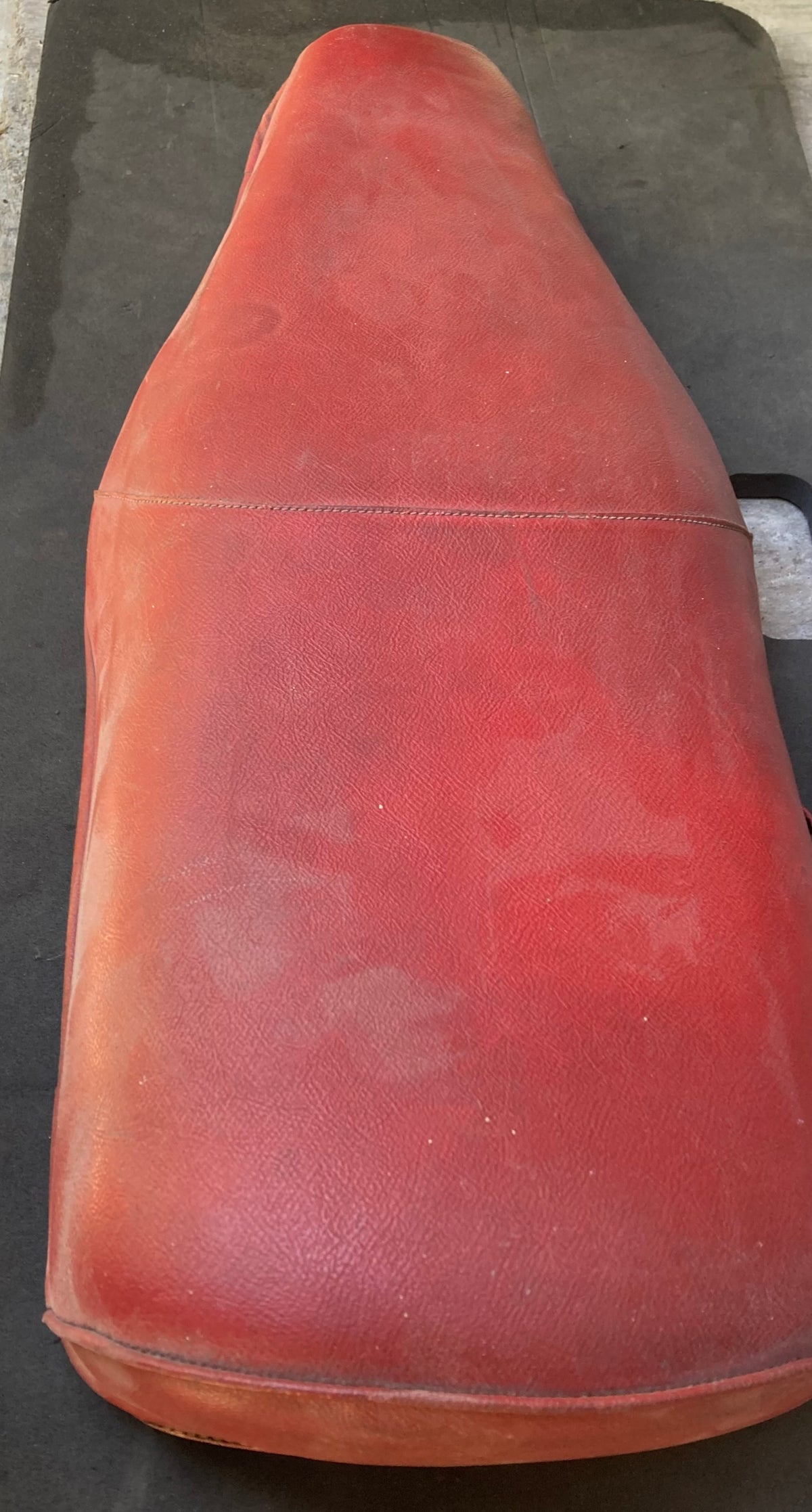 Vespa Douglas original 1950s complete dual used seat, also has hinge bracket